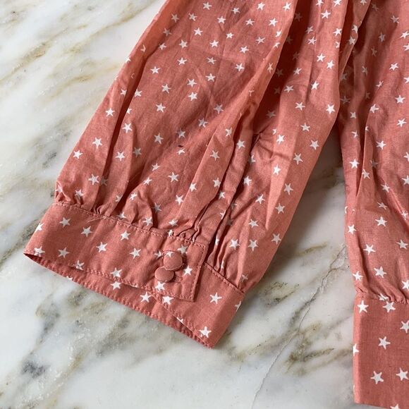 Madewell Crop Wrap Star Print Blouse NWT - Picture 6 of 7